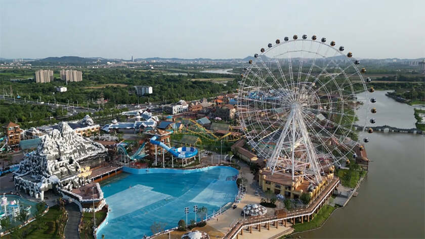 赣中首座综合性现代主题乐园！江西吉安欢乐世界水上游乐设备进入试滑验收阶段